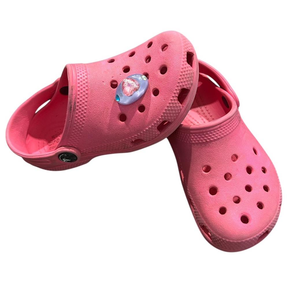 CROCS Pink Water Shoes with Ventilation and Heel Strap